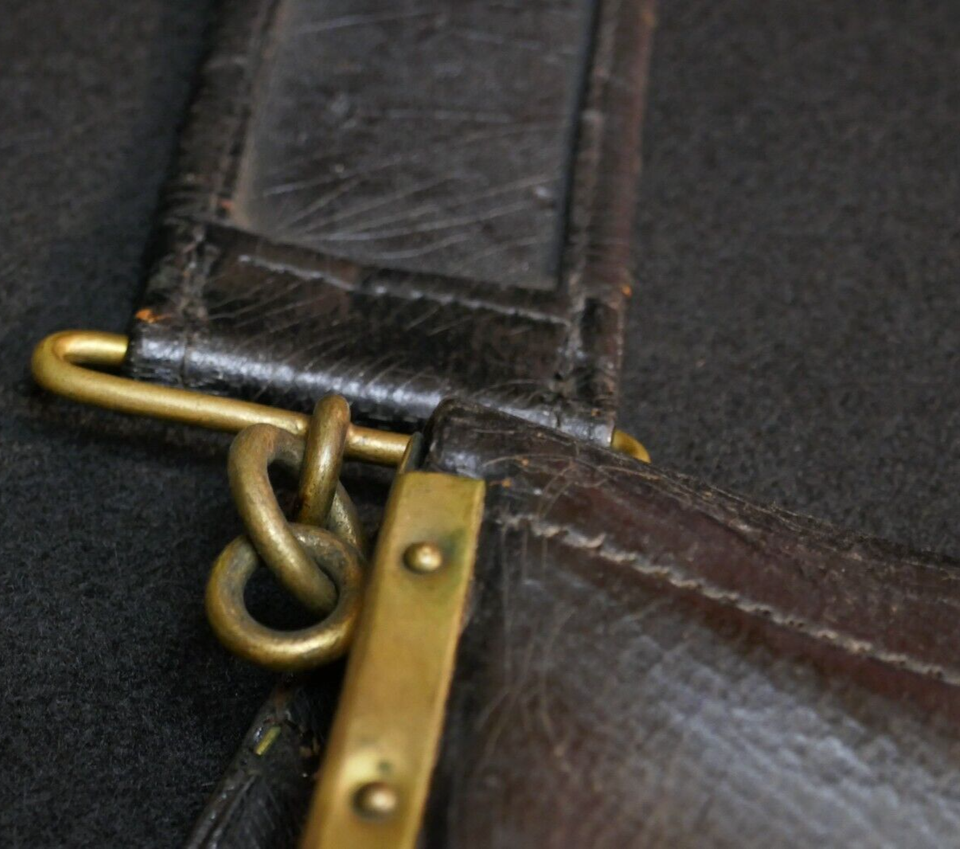 19th C Indian Wars US Militia Shoulder Belt & Cartridge Pouch 'Ridabock