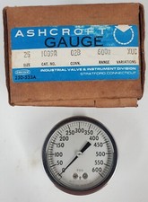 Ashcroft 1009A Stainless Pressure Gauge 2-1/2" Dial 200 PSI Bronze Tube Brass