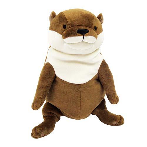 Shinada global MOKW-0230B Mochi Otter Marrone Peluche M Bambola 92591JP Import - Foto 3 di 5