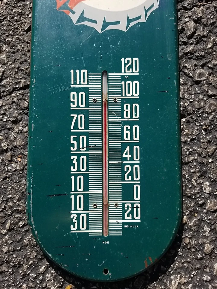 Vintage Orange Crush Wall Thermometer 15X6" Soda N-101 Made In USA Good Works - Image 4 of 4