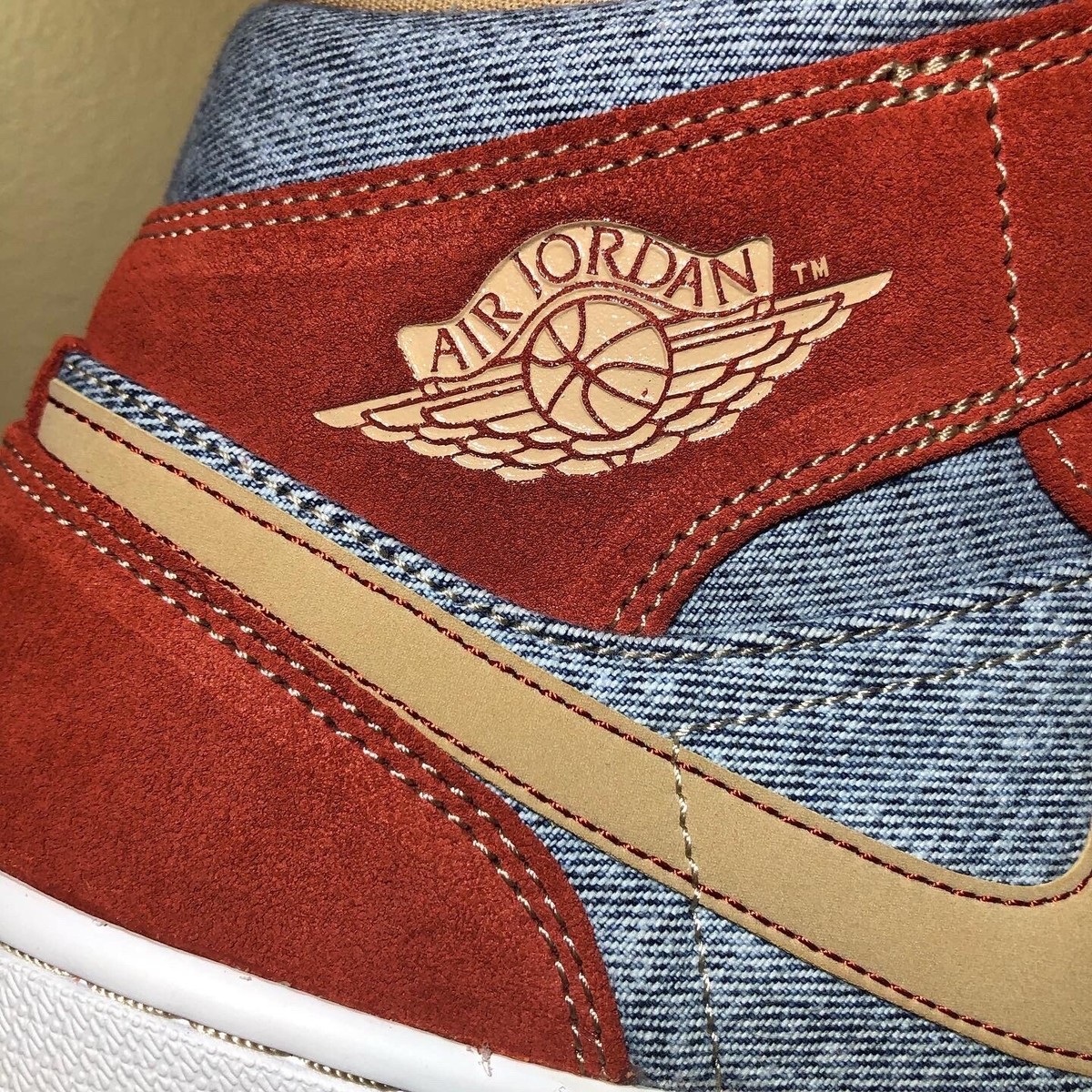 Size 11 - Air Jordan 1 Mid Denim Red for sale online | eBay display picture 2