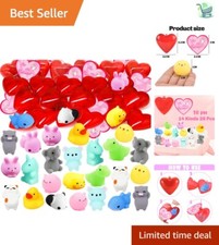 Mochi Squishies Toys - 28 Pcs BPA-Free Fun for Valentine's Day Celebrations