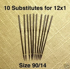 Needles 46x1 Size 90 Sub. for 12x1 Singer 12 & most Transverse Shuttle Machines