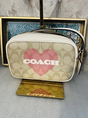 Coach CO939 Mini Jamie Camera Bag Signature Canvas Leather Pink