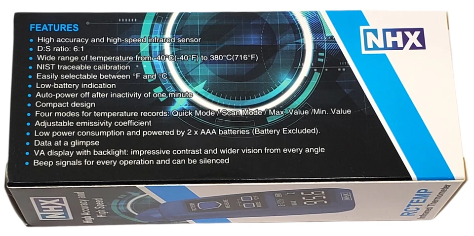 NHX RC RCTEMP Infrared Temp Gun for R/C engines,ESC,Motors,Battery,Chargers - Image 4 of 4