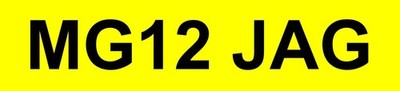 PRIVATE REG CAR NUMBER.  MG12 JAG.  ALL DVLA FEES PAID. ON RETENTION