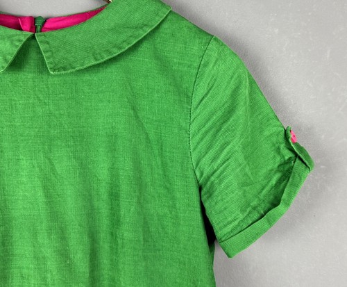 JACADI PARIS Girls Green Corduroy Short Sleeve Dress Size 12A / 152 cm - Picture 5 of 13
