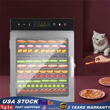 12 Tray Food Dehydrator Stainless Steel Meat Fruit Vegetable Jerky Dryer Machine