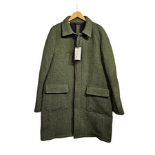 Barbour Mens Tweed Coat Green XL Heavyweight Moon Wool RRP £450