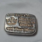 1 Troy oz Monarch Precious Metals .999 Fine Silver Cast Bar