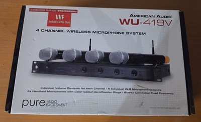 American Audio WU-419V Wireless Mic System - 4 Microphones - 4 Channels