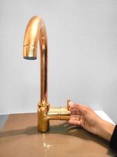 Modern Unlacquered Solid Brass Kitchen Faucet 360 Swivel Basin Single Lever Tap