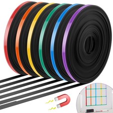 Saypacck 6 Rolls Mix Color Magnetic Tape Roll Thin Strips 1/4 Inch x 33 ft Magne