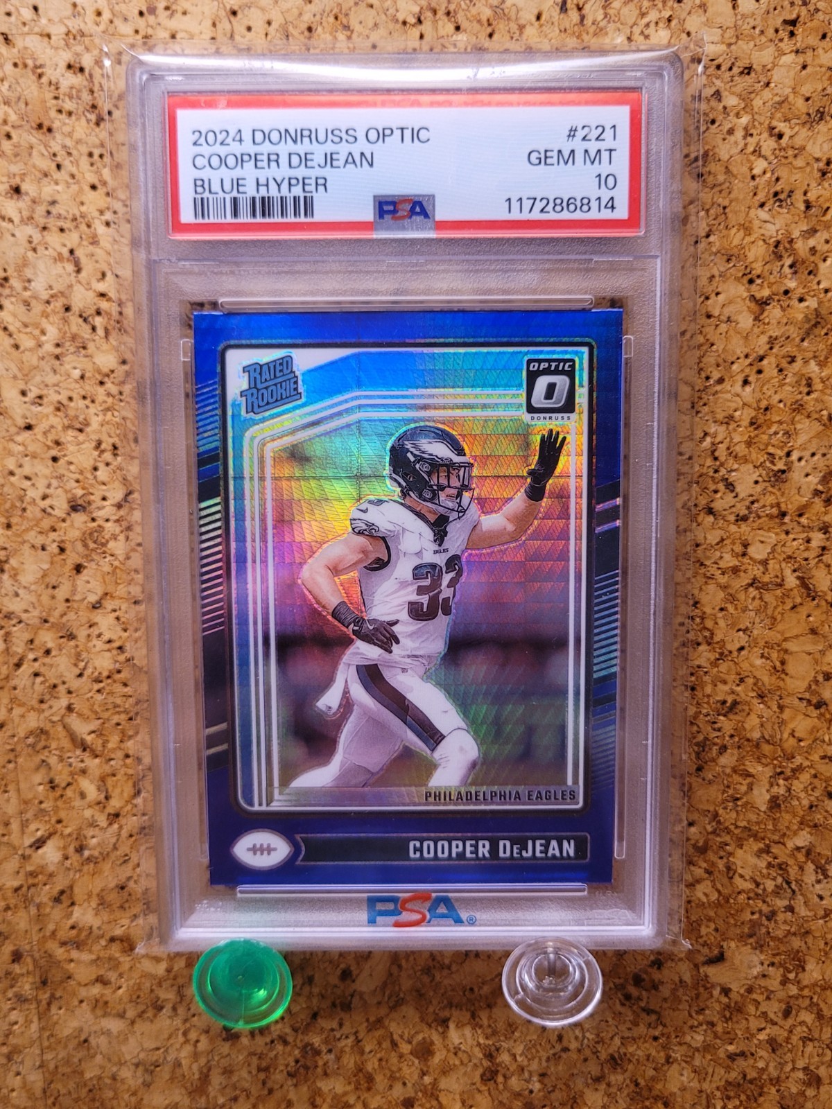 2024 PANINI DONRUSS OPTIC BLUE HYPER #221 COOPER DEJEAN ROOKIE RC PSA 10