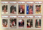 (10) MICHAEL JORDAN PSA 8 CARD LOT OF BASE CARDS ALL DIFFERENT FLEER UD HOOPS
