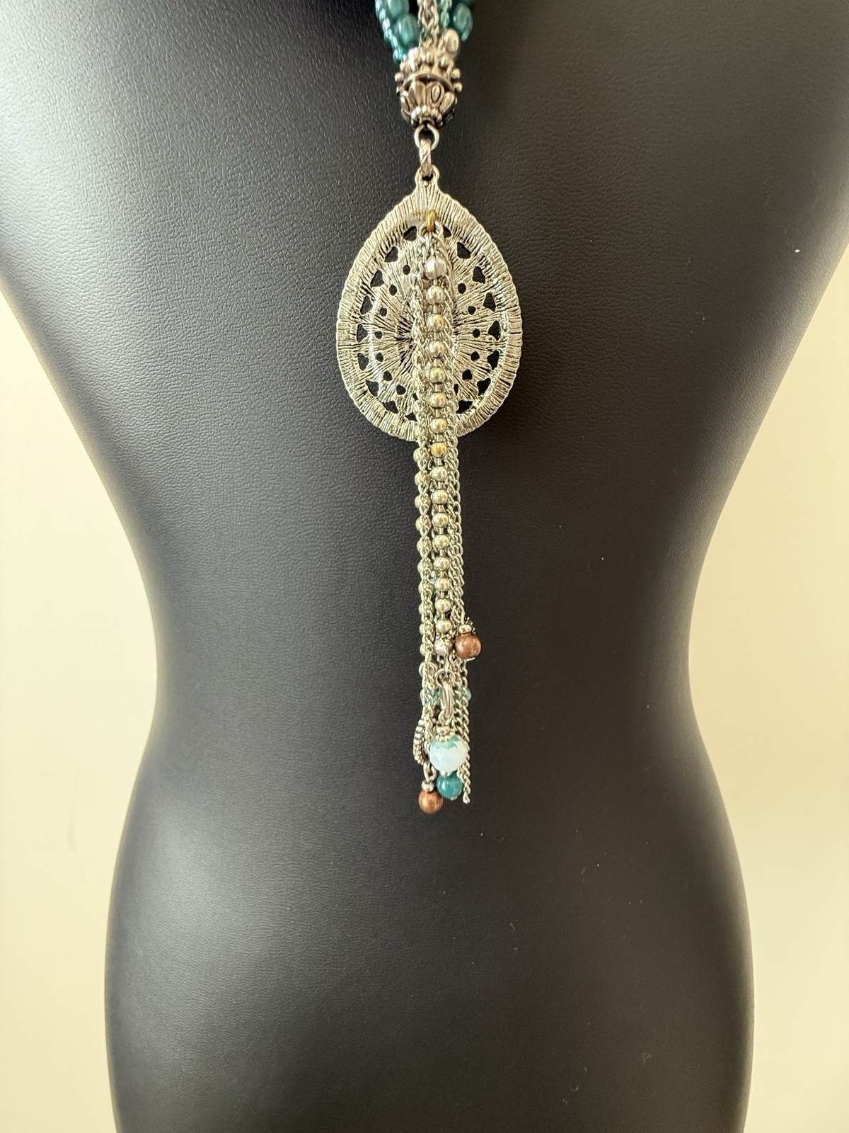 Ruby Rd. Silver Tone Turquoise Bead Multi Strand … - image 7