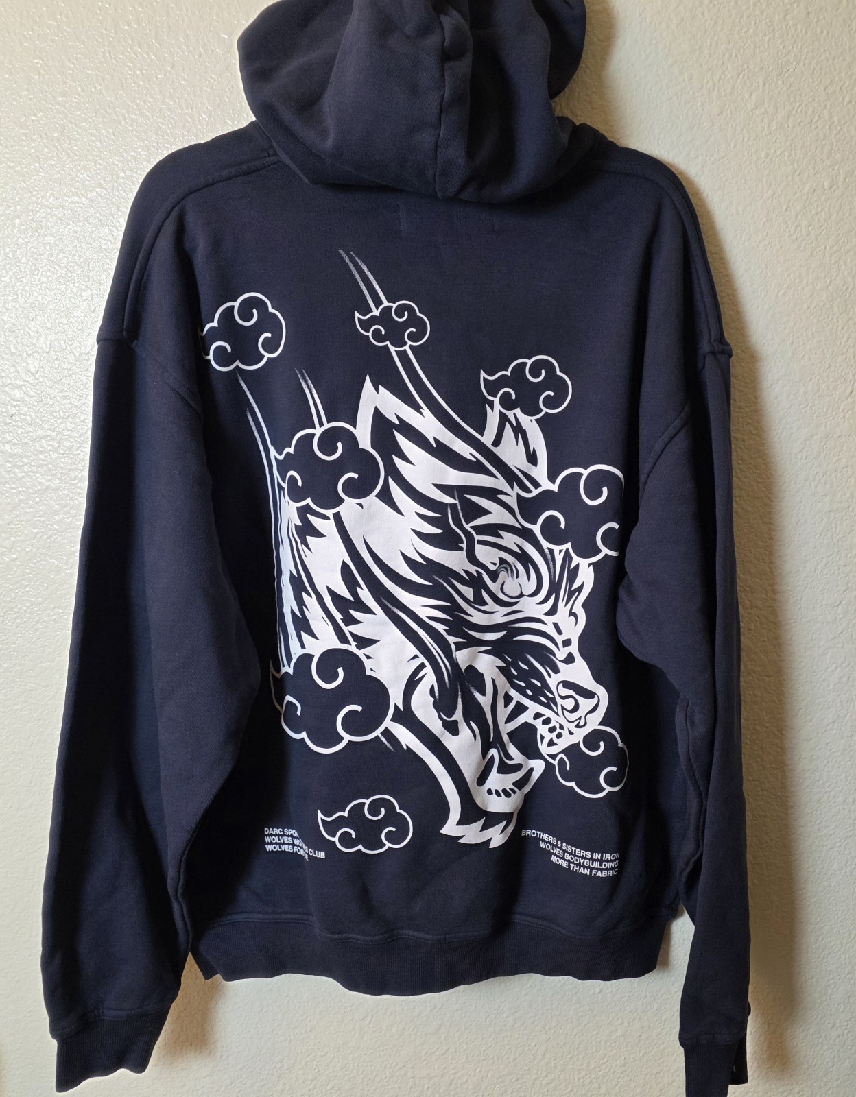 Darc Sport Naruto ¡Raro! Sudadera con Capucha Shippuden Para Hombre Grande Azul Wolves Forever Anime