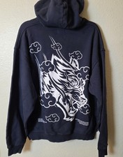 Darc Sport Naruto Raro! Shippuden Felpa con Cappuccio Uomo Grande Blu Lupi Per Sempre Anime 