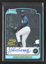 2003 Bowman Chrome Jose Contreras Refractor Rookie Auto New York Yankees TV2835