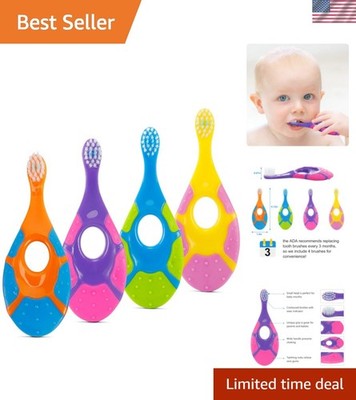 Baby Toothbrush for 0-2 , Safe and Sturdy, Toddler Oral Care Teether Brush, E...