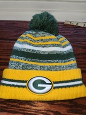 GREEN BAY PACKERS 2021 NEW ERA SPORT KNIT POM BEANIE HAT NWOT FOOTBALL NFL