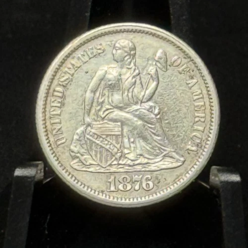 1876-CC US Seated Liberty Dime 10C Silver Coin