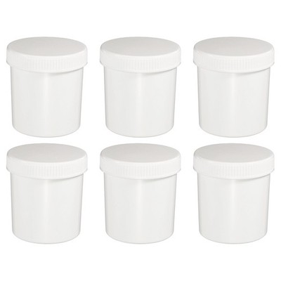 Für Lab Probenflaschen 250ml (8oz), 6 Stück, weiß, breite Öffnung