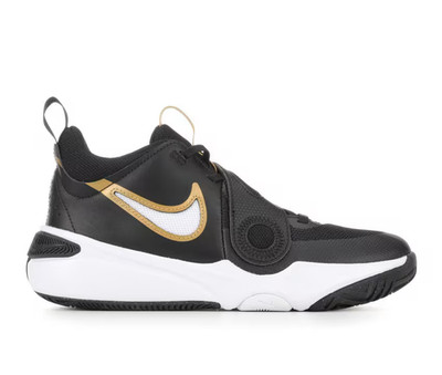 Nike Team Hustle D11 Youth Basketball Shoes Sneaker- Black/Gold Size 12C Child