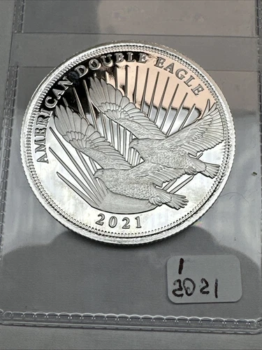 2021 Cook Islands $2 American Double Eagle 1/2 oz .999 Fine Proof Some Spots