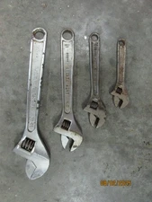 4 Pc Craftsman USA Adjustable Wrench Set