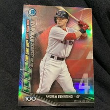 2017 Andrew Benintendi Bowman Chrome Scouts Top 100 Refractor #BTP4 Red Sox RC