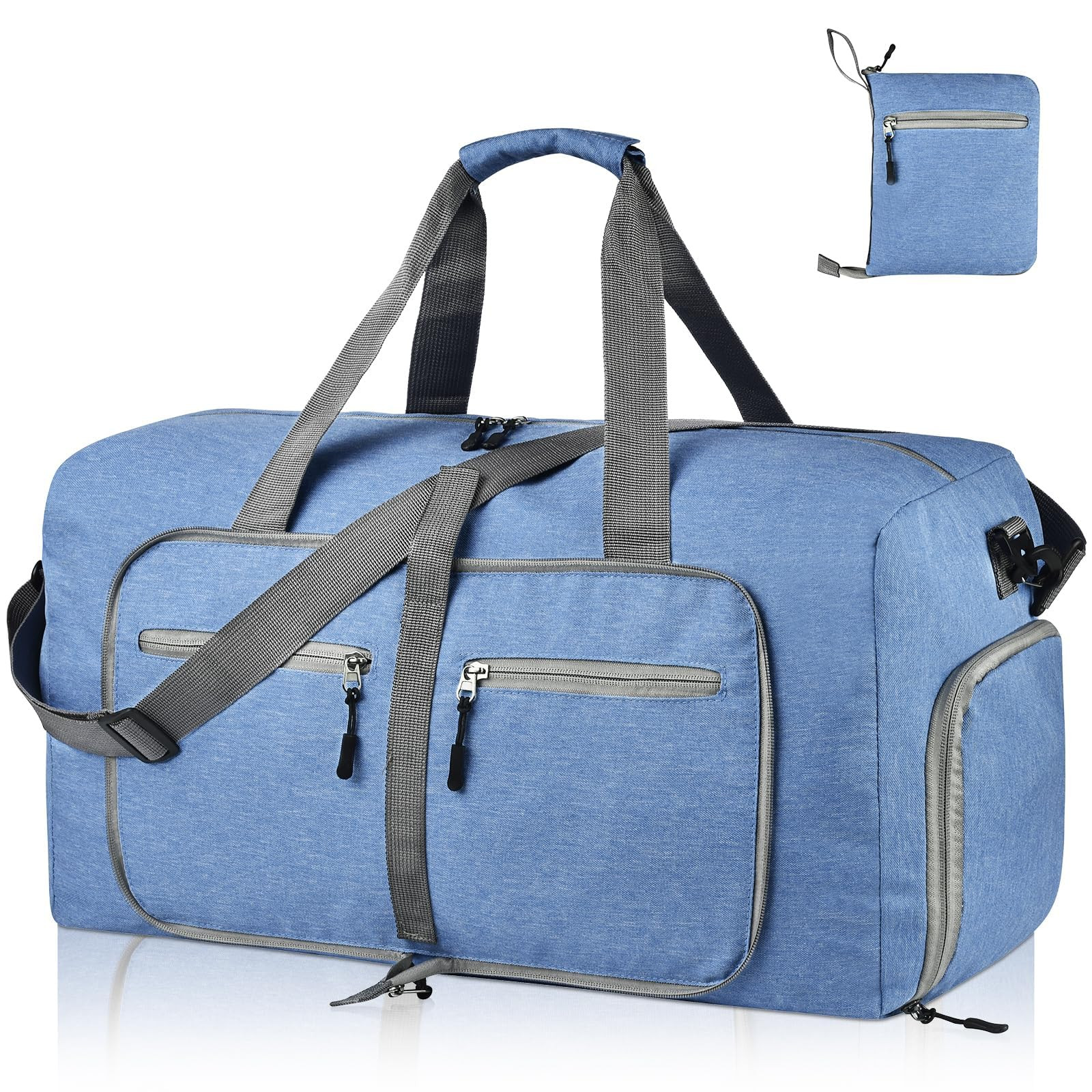 85L Travel Duffle Bag for Men Women - Foldable Duffel Bag with Shoes Compartm...