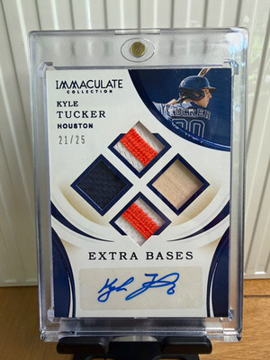Panini 2020 Immaculate Extra Bases Auto Relic Kyle Tucker Astros EB-KT /25