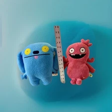 Hasbro 2019 Ugly Dolls Pink Moxy Plush and 2009 Ugly Dolls Blue Ket VIDEO