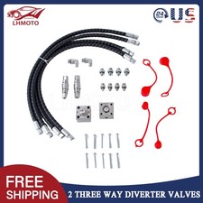 2 Three Way Diverter Valves for 1-2 ton Chinese Mini Excavator w/ Quick Connects