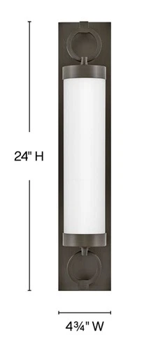 Hinkley Lighting 52292 Baylor 24" Tall Lisa McDennon LED Bath Bar - Black - Picture 4 of 12