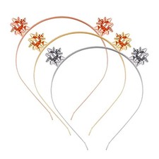 Christmas Headbands for Women Xmas Bow Hairband Red A Gold Sliver Champagne Bow