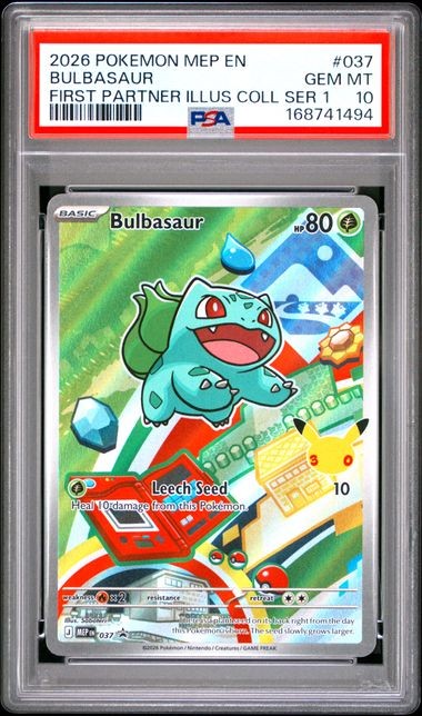 Pokemon Bulbasaur First Partner Illus. Coll. Series 1 Promo #037 PSA 10 Gem Mint