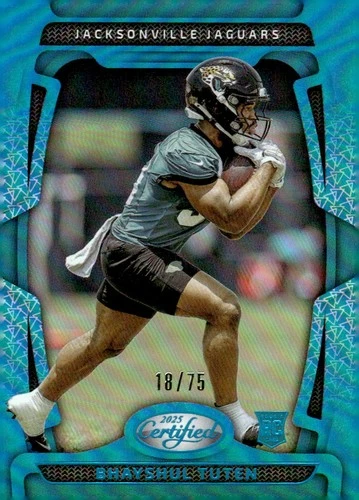 2025 Panini Certified Football Mirror Teal Bhayshul Tuten #157