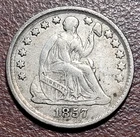 1857 Seated Liberty Half Dime VG Very Good 19th C. Silver Type Coin