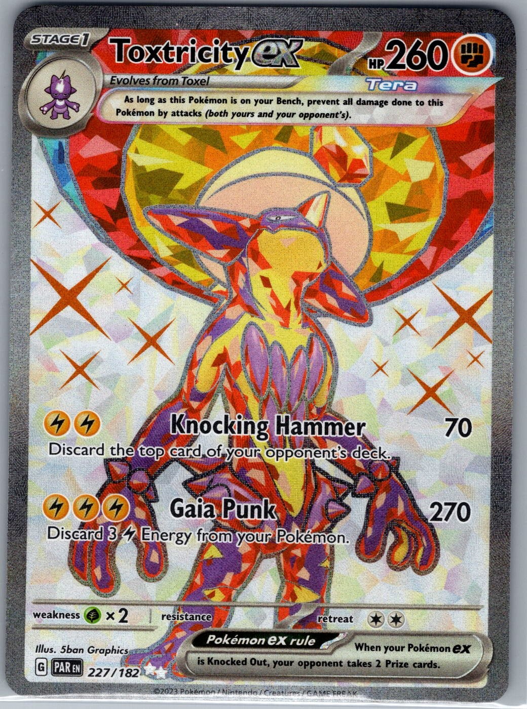 Toxtricity ex - 227/182 SV04: Paradox Rift - Pokemon Card - NM