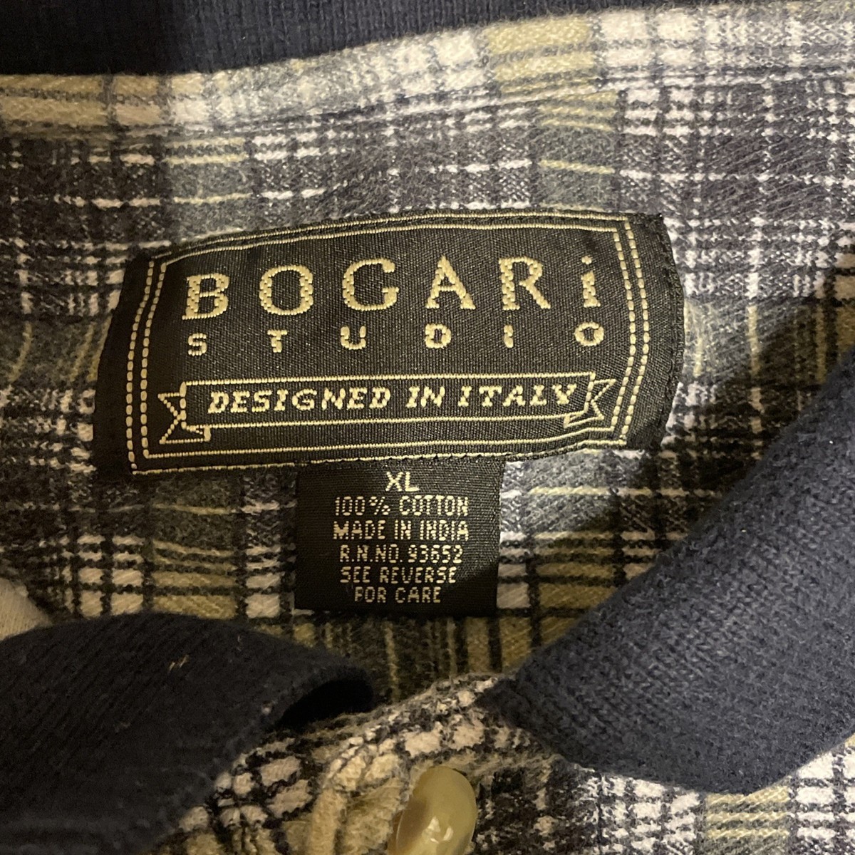 リ(^_^) Bogari Studio XL Shirt Mens Vintage 90s All Over Print Golf Polo