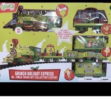 Dr. Seuss the Grinch Holiday Express Train Set Collector's Edition 36-Piece