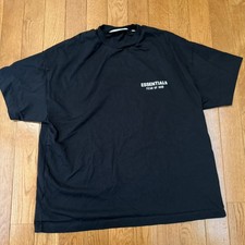Fear of God Essentials TShirt Men Medium Black Relaxed Fit Cotton 100 Authentic