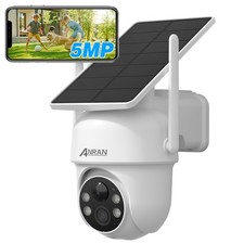 ANRAN Solar Battery Security Camera System Outdoor Wireless Pan/Tilt 2 Way Audio
