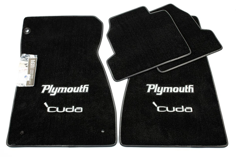 Alfombrillas personalizadas premium para 1970-74 Plymouth Barracuda / 'Cuda - transmisión manual Foto 3 de 3