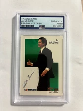 AL McGUIRE autograph Marquette 1992 COURTSIDE trading card signed PSA Super Rare