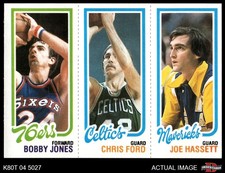 1980 Topps Bobby Jones / Chris Ford / Joe Hassett 183 / 37 / 66 HOF None 7 - NM