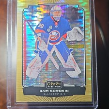 Upper Deck 2022-23 O-Pee-Chee Platinum Ilya Sorokin Seismic Gold /50