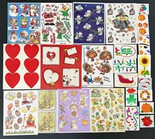 Vintage Holiday Sticker lot Hallmark Mrs. Grossman Suzy Zoo 80s 90s